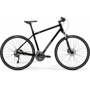 MERIDA CROSSWAY 500 GLOSSY BLACK(MATT SILVER)