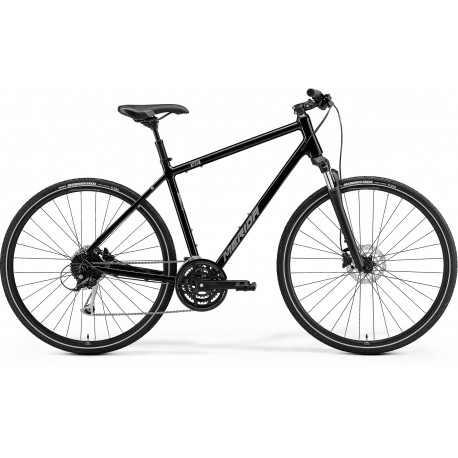 MERIDA CROSSWAY 100 GLOSSY BLACK(MATT SILVER) 2021